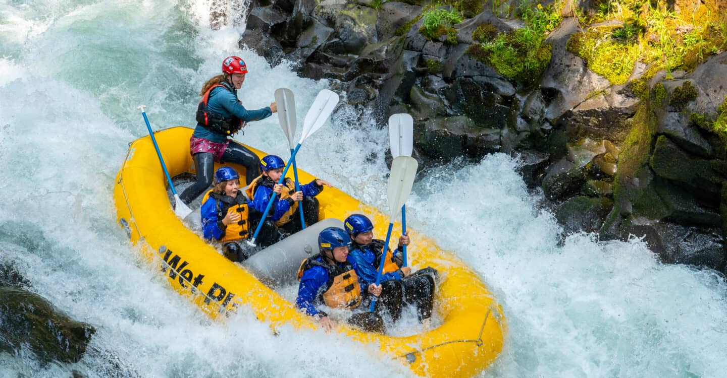 Noelle raft guiding on White Salmon