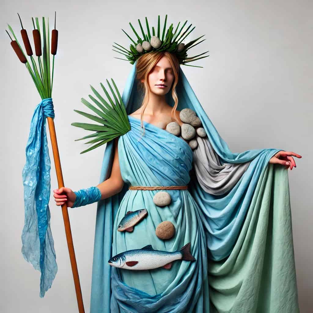 Halloween river goddess costume