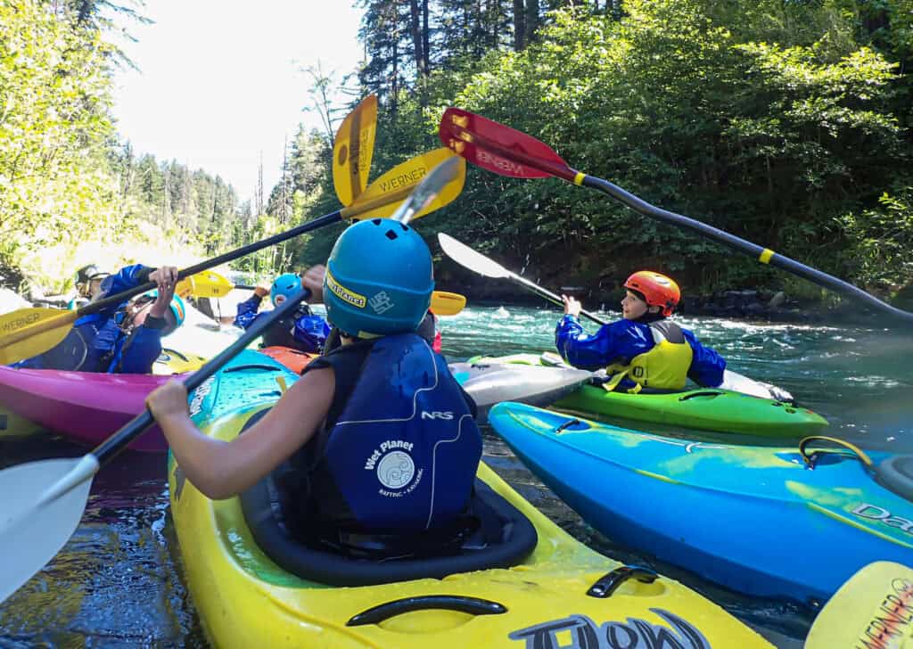 Kids kayak camp