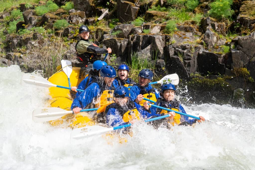 Whitewater rafting smiles on the White Salmon River