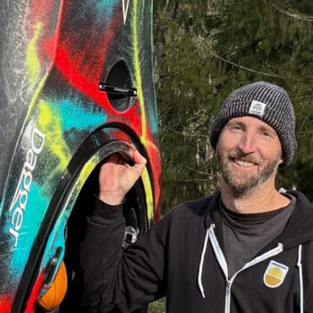 Profile photo of Chris Smith holding his Dagger Kayak.
