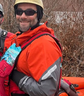 Mike Locatelli profile photo in whitewater gear.