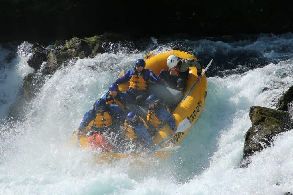 Rafting over Husum Falls Washington
