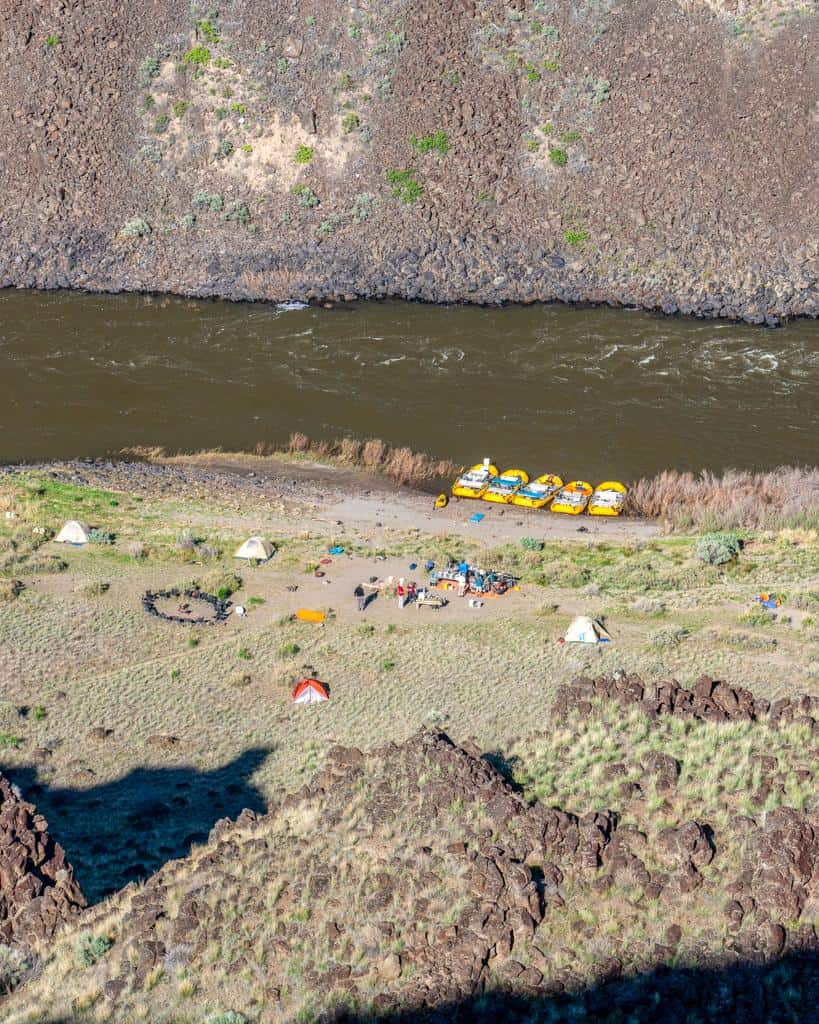 Riverside camp on the Owyhee River