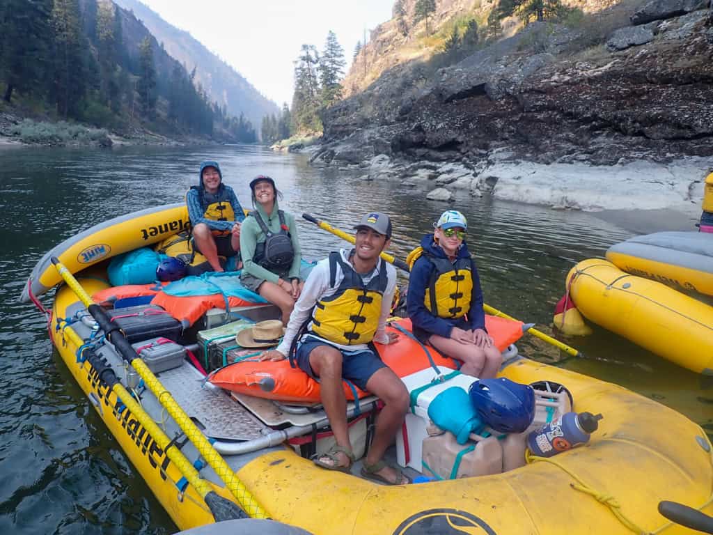 Whitewater rafting with friends and family on the Main Salmon River in Idaho