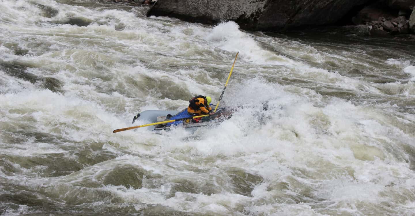 Big water rowing on the Main Salmon river