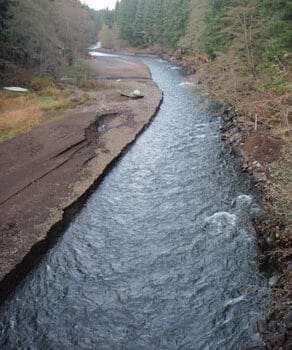 Lake draining after dam removal