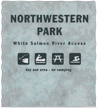 New signage for Northwestern Lake, post Condit Dam removal