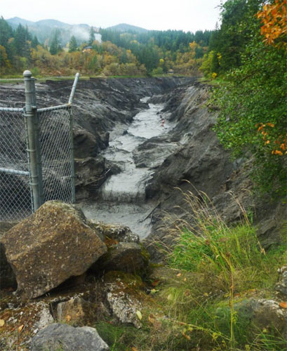 What used to be Northwestern Lake is now a Free Flowing White Salmon River