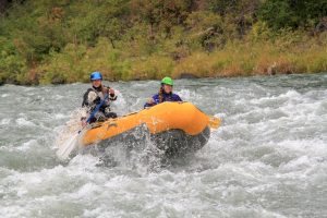 Wet Planet Whitewater Staff Leah and Jamie Rafting on the Tieton River 