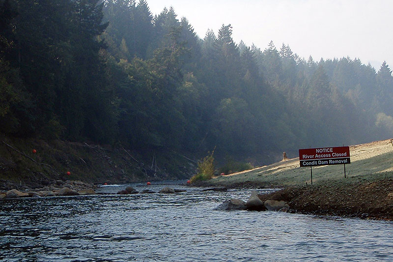 River access closed for condit dam removal