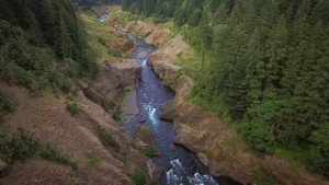 A view from above of The Narrows section of the White Salmon River. Photo: Brendan Wells 