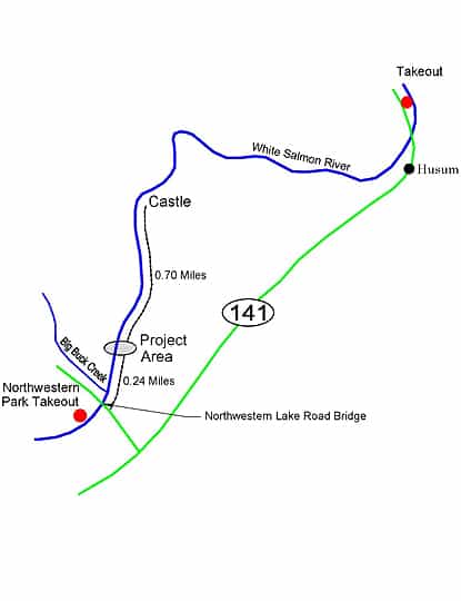 River Closure Notice For Oregon And Washington River Rafting And   Site Map Pipeline 1 